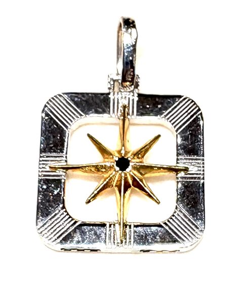 Pendente Arcadia Uomo Mare in Argento Spinello MD101 ROSA DEI VENTI - MD101 ROSA DEI VENTI